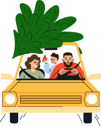 Автомобіль з ялинкою